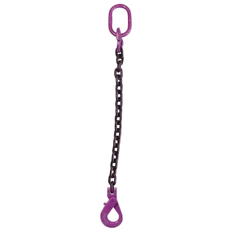 Us Cargo Control 9/32" x 4' - Single Leg Chain Sling w/ Self-Locking Hook - Grade 100 932G100SOSL-4